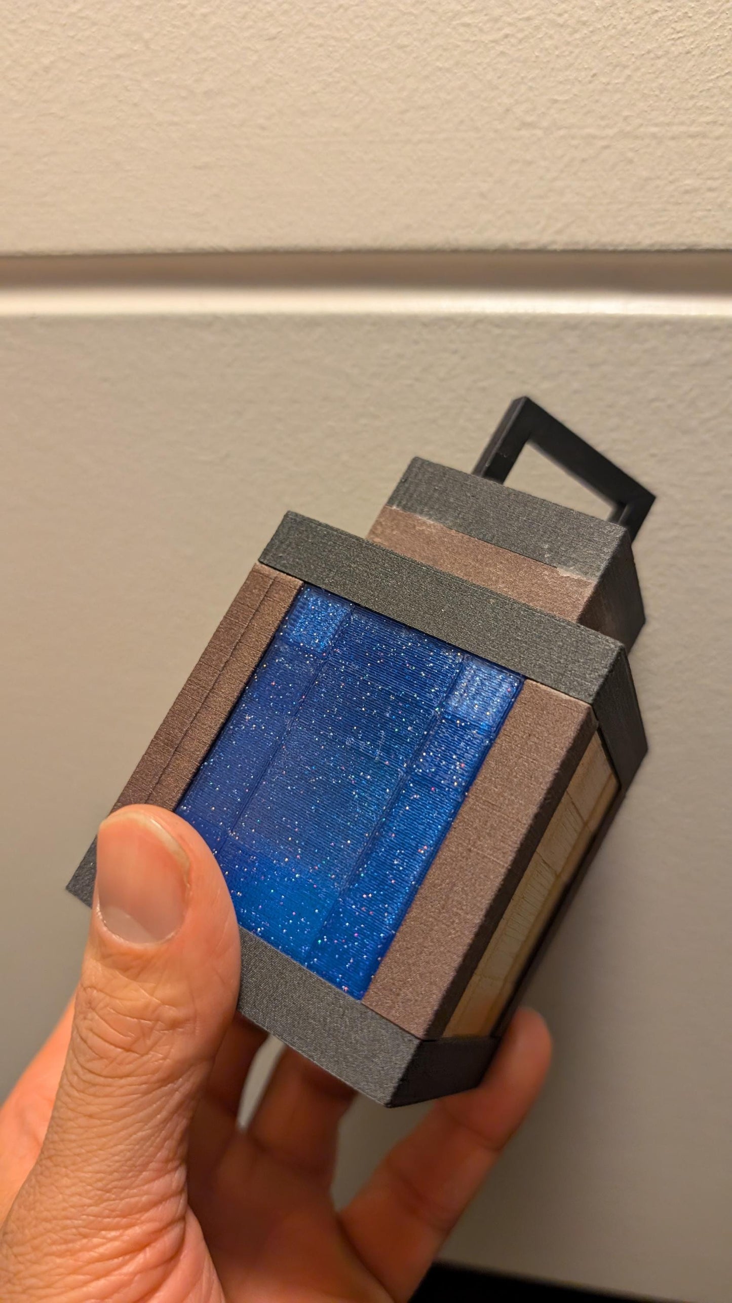 Minecraft Lantern-Inspired Table Lamp – 3D Wood Filament PLA | Cozy LED Tealight Candle Included