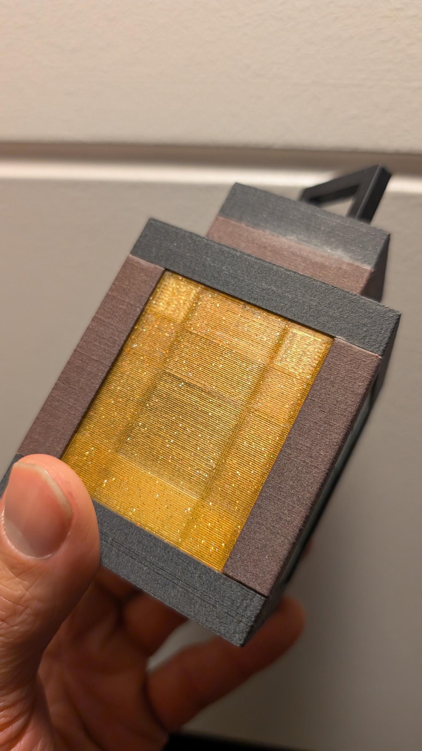 Minecraft Lantern-Inspired Table Lamp – 3D Wood Filament PLA | Cozy LED Tealight Candle Included