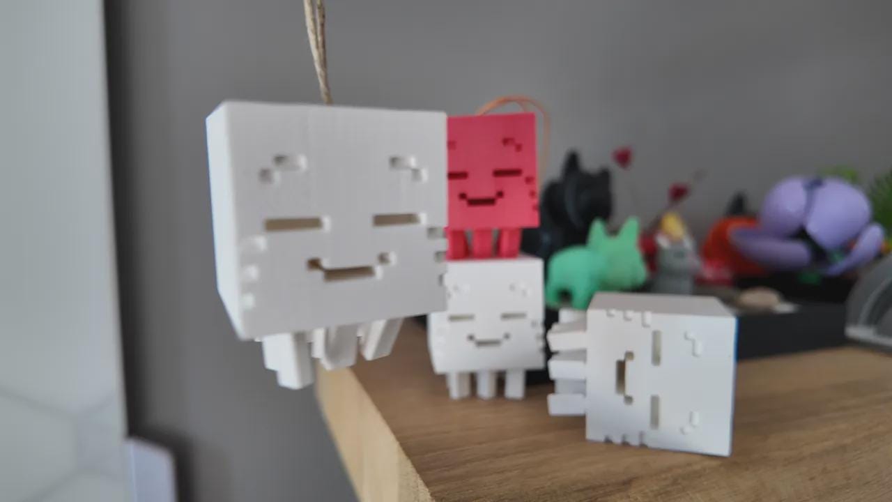 Articulating Minecraft Ghastling Toy – 3D Printed Fidget Figure Inspired by the Nether!