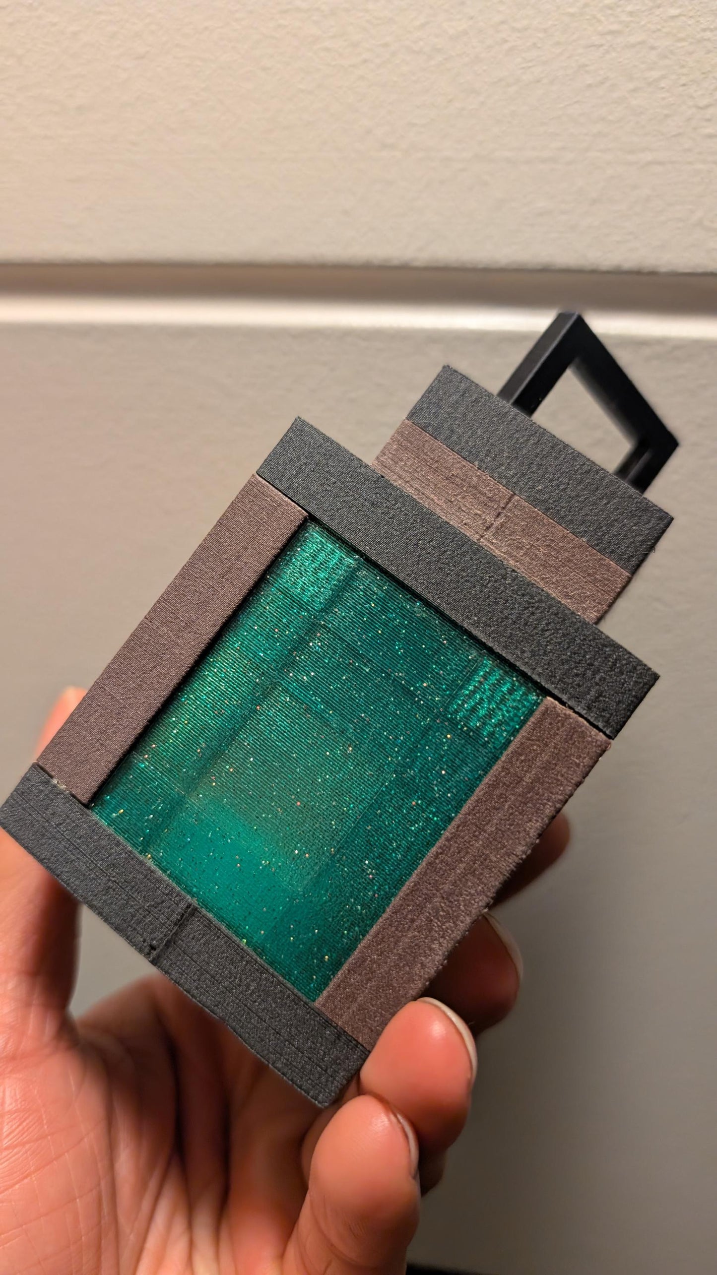 Minecraft Lantern-Inspired Table Lamp – 3D Wood Filament PLA | Cozy LED Tealight Candle Included