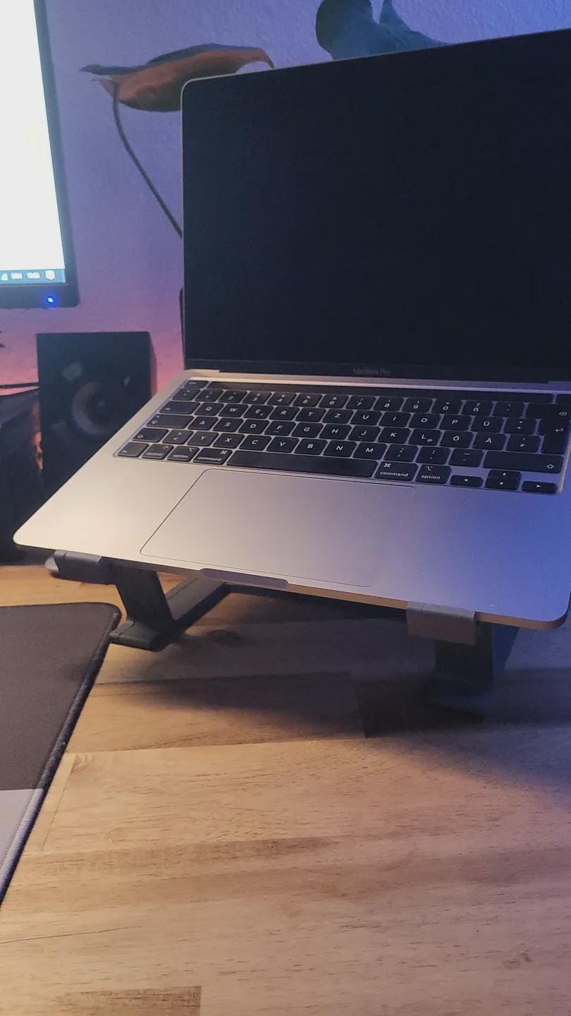 3D Printed Laptop Stand - Ergonomic, Lightweight & Modern Design