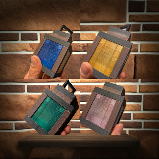 Minecraft Lantern-Inspired Table Lamp – 3D Wood Filament PLA | Cozy LED Tealight Candle Included