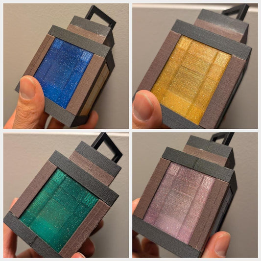 Minecraft Lantern-Inspired Table Lamp – 3D Wood Filament PLA | Cozy LED Tealight Candle Included