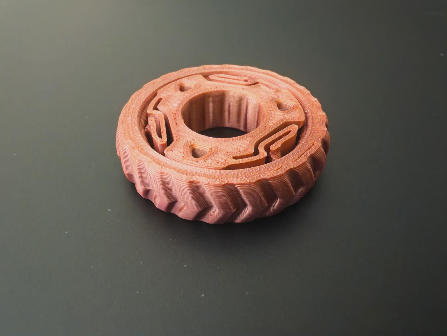 Fidget Spinner Ring – 16mm | Diamond, Tire & Grid Bezels | Stress Relief Toy